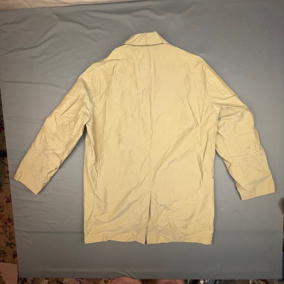 Vicutu Menswear Beige Trench Coat Medium Lightweight Modern Layering Piece - Picture 2 of 5
